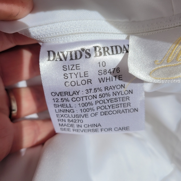 Embellished Halter Wedding Dress David's Bridal Michaelangelo - Picture 5 of 16